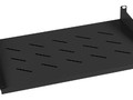 Полка перфорированная консольная 1U глубина 315 мм, серый/черный, Cabeus SH-J017-1U-315