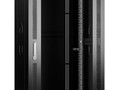Шкаф напольный, дверь стекло, 37U, ручка с замком, 600x600x1833 мм, цвет серый/черный, Cabeus SH-05C