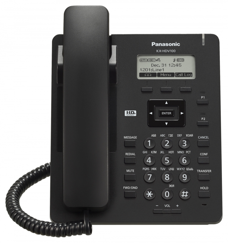 VoIP-телефон Panasonic KX-HDV100 белый / черный (с блоком питания)
