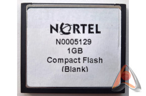 Карта памяти Nortel / Avaya N0005129 MEMORY CARD (CF-COMPACT FLASH), CMOS FLASH, Blank 1 GB Compact