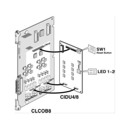 Комплект: плата 8-внешних линий D300-CLCOB8 с модулем Caller ID D300-CIDU8