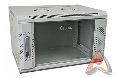 Шкаф телекоммуникационный настенный, 6U, 600x600x368mm, дверь стекло, Cabeus SH-05F-6U60/60