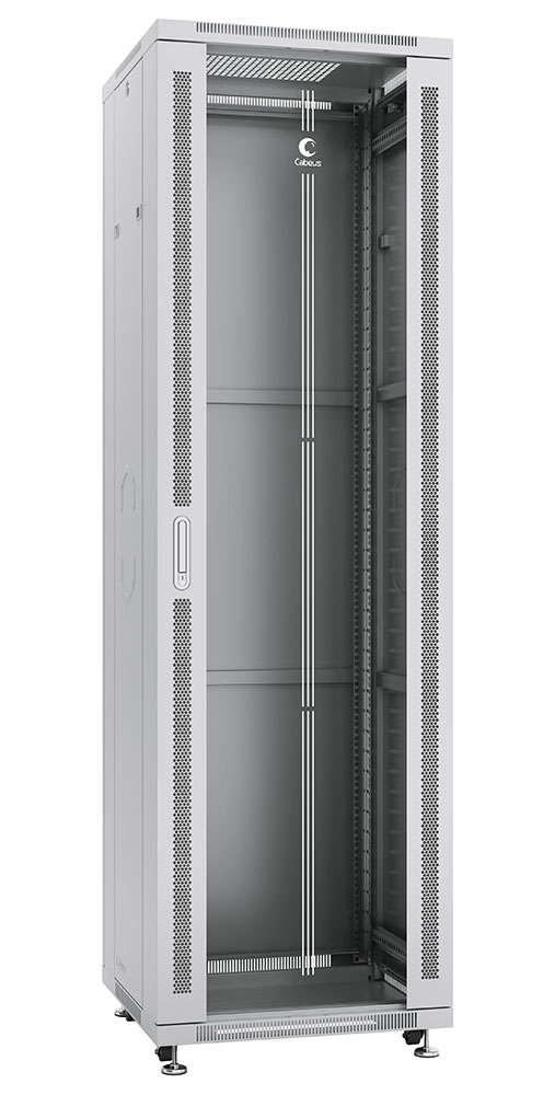 Шкаф телекоммуникационный напольный 19" 42U ШхГхВ 800x1000x2055 мм, двери: стеклянная/металлическая,