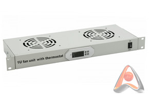 Модуль вентиляторный, глубина 180 мм, 2 вентилятора, с цифровым термодатчиком. Cabeus JG02