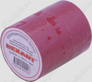 Универсальная изоляционная лента 15 мм х 25 м, красная, Rexant 09-2104