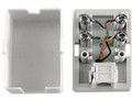 Телефонная розетка для настенного монтажа 6P-4C, одинарная, белая, Rexant 03-0001