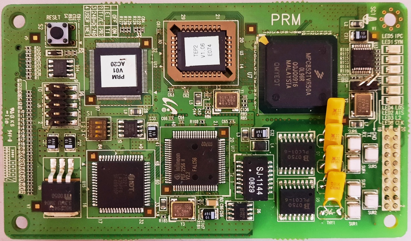 Карта цифрового потока E1 ISDN PRI, Samsung PRM / OS-707BPRM/STD