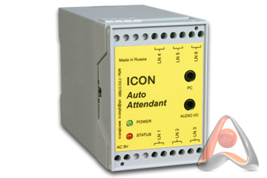 3-канальный автосекретарь с функциями голосовой почты (45 мин записи, 5 почтовых ящиков), ICON AA453