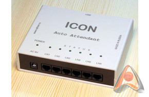 3-канальный интеллектуальный автосекретарь с системой голосовой почты , ICON AV1203USB