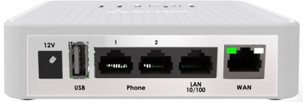 Голосовой VoIP / SIP-шлюз с встроенным роутером ELTEX TAU-2M.IP (2xFXS, 1xWAN, 1xLAN, 1xUSB, SIP)