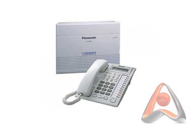 Комплект "Базовый" (АТС KX-TES824RU + системный телефон KX-AT7730RU)