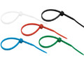 Стяжка (кабельный хомут) нейлоновая не открывающаяся (одноразовая), 100 х 2.5 мм, 25 шт, цветные, Re