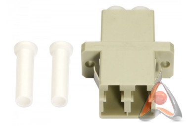 Проходной соединитель LC-LC duplex, MM (для многомодового кабеля), корпус пластмассовый, Cabeus DLC-