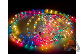Дюралайт, 24 LED, D 13 мм, свечение с динамикой (3W), 6 м, Neon-Night цвет мультиколор (RYGB)