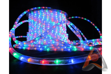 Дюралайт, ⌀13 мм, свечение с динамикой (3W), 30 LED, бухта 100 м, мультиколор (RYGB), Neon-Night 121