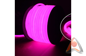 Гибкий LED неон 360 (круглый), постоянное свечение, 96 LED на 1 м, бухта 50 м, розовый, Neon-Night 1