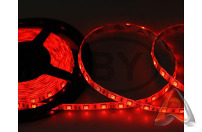 LED лента силикон, 8 мм, IP65, SMD 2835, 60 LED/m, 12 V, цвет свечения красный