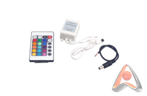LED контроллер инфракрасный (IR) 24-12V/6A с пультом ДУ для RGB модулей/лент Neon-Night 143-101-3