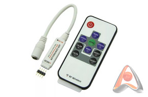 LED RGB мини-контроллер Радио (RF) 10 кнопок для RGB лент и модулей 12-24V/6А Neon-Night 143-106-2