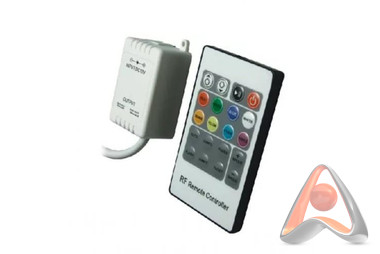 LED RGB мини-контроллер Радио (RF) 20 кнопок с пультом ДУ 12-24V/6А для RGB лент и модулей Neon-Nigh