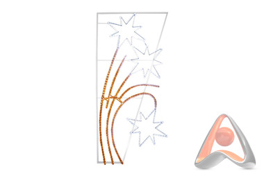 Фигура световая "Звездный фейерверк" 85*175 см