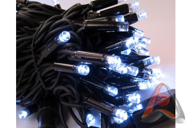 Гирлянда Айсикл (бахрома), 3.2х0.9м, постоянное свечение, 120 LED, чёрный провод "каучук", 220 В, IP