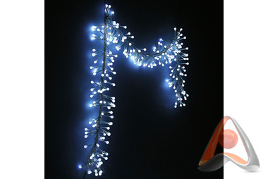 Гирлянда светодиодная "Мишура" 6 м, 576 LED белые, 220В, постоянное свечение, Neon-Night 303-615