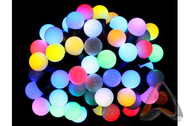 Гирлянда светодиодная "Шарики" 5 м, Ø30 мм, 25 LED RGB (мультиколор), свечение с динамикой, Neon-Nig