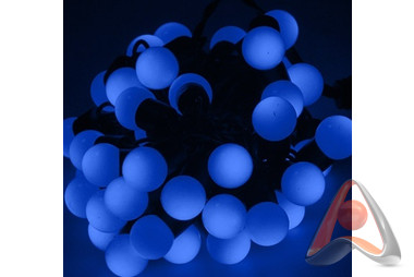 Гирлянда светодиодная "Шарики" 20 м, Ø17.5 мм, 200 LED синие, постоянное свечение, Neon-Night 303-50
