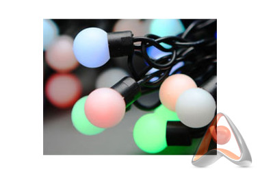 Гирлянда светодиодная "Шарики" 10 м, Ø38 мм, 40 LED RGB (мультиколор), свечение с динамикой, Neon-Ni