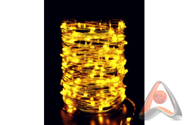 Гирлянда светодиодная "Роса" 2 м, на батарейках, 20 LED, постоянное свечение жёлтым цветом, Neon-Nig