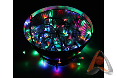 Гирлянда светодиодная "Твинкл Лайт" 10 м, 220 В, 100 LED RGB (мультиколор), свечение с динамикой, IP