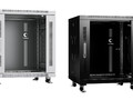 Шкаф телекоммуникационный напольный, 12U 600x800x730 мм, дверь стекло, цвет серый/черный Cabeus SH-0