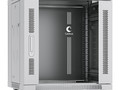 Шкаф телекоммуникационный напольный, 12U 600x800x730 мм, дверь стекло, цвет серый/черный Cabeus SH-0