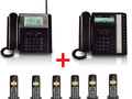 Комплект W-SOHO FULL: мини-АТС DECT "LWS-BS" + беспроводной системный телефон "LWS-WK" + 6 доп.трубо