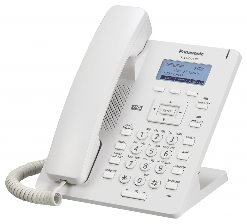 VoIP-телефон Panasonic KX-HDV130 белый / черный