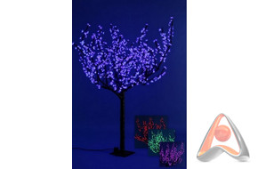 Светодиодное дерево Сакура, высота 1.5 м, диаметр кроны 1.4м, 2592 RGB диода, IP 54, NEON-NIGHT 531-