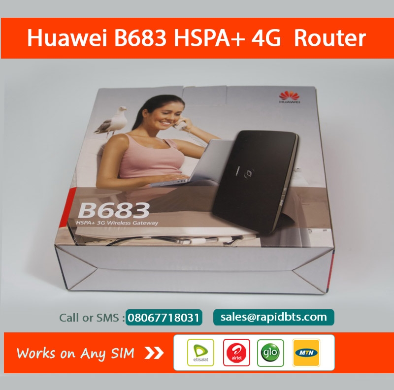 Универсальный GSM-шлюз (все сотовые операторы связи) и 3G/Wi-Fi точка доступа (роутер), HUAWEI B683