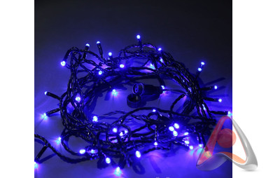 Гирлянда светодиодная "Твинкл Лайт", 10 м, 220 В, 80 LED синие, свечение с динамикой, Neon-Night 303