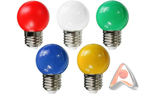 Лампа светодиодная для гирлянды Belt-Light, цоколь e27, Ø45мм, 5 LED, 80 Lumen, упаковка 10 шт