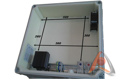 Пластиковый термоконтейнер с подогревом и возможностью установки вентиляции, 400х400х130, герметичны