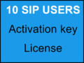 Лицензия на 10 SIP для АТС W&T-NS300/500/700/1000