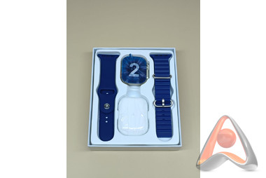 Ультра умные часы I9 Ultra Smart Watch с беспроводными наушниками Big 2.3, СИНИЙ