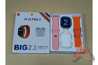 Ультра умные часы I9 Ultra Smart Watch с беспроводными наушниками Big 2.3, ОРАНЖЕВЫЙ