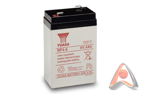 Герметизированный свинцово-кислотный аккумулятор (батарея для ИБП) 6В, 4 А/ч (YUASA NP4-6)