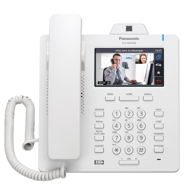 VoIP-телефон Panasonic KX-HDV430 белый / черный