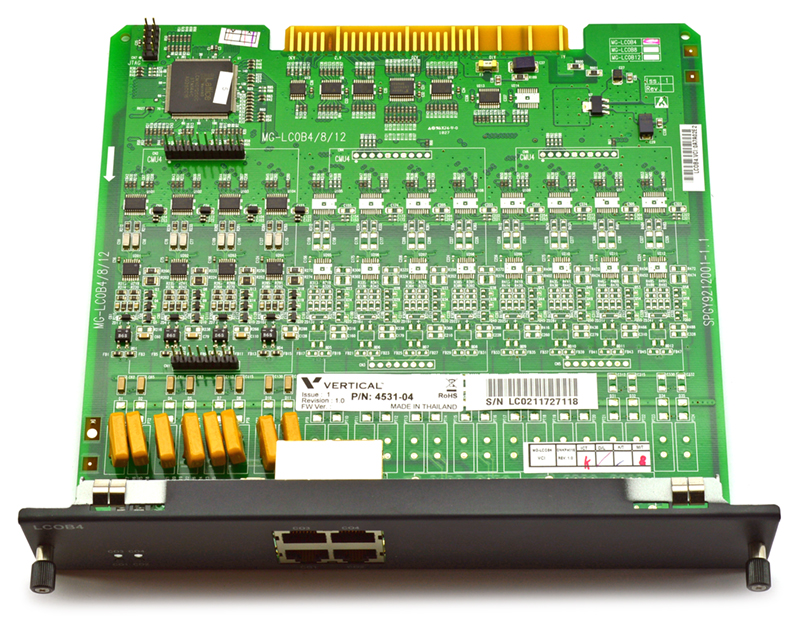 MG-LCOB4, плата 4-аналоговых внешних линий для АТС iPECS-MG100/300/eMG800 (подержанная)