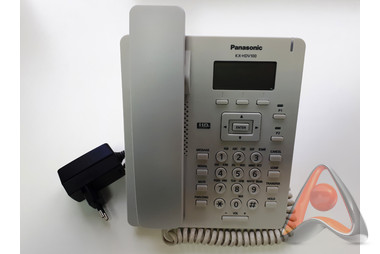 VoIP-телефон Panasonic KX-HDV100RUW с блоком питания (подержанный)