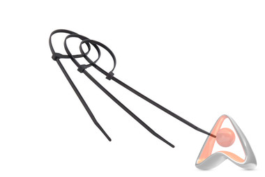 Стяжка (кабельный хомут) нейлоновая не открывающаяся (одноразовая), 150x2.5 мм, 25 шт, Rexant 07-015