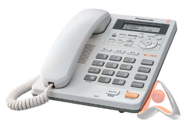 Проводной телефон с АОН и автоответчиком Panasonic KX-TS2570RUW / KX-TS2570RUB (подержанный)